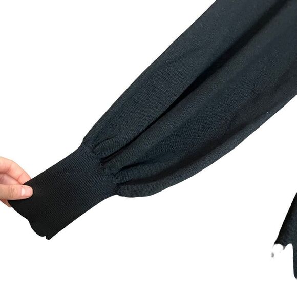 NWT! Max Studio black wool blend sweater dress - Picture 5 of 9